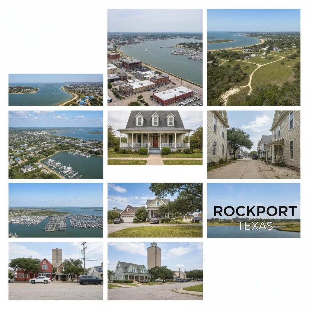 Diverse Rockport TX housing options including single-family homes, condos, townhouses, and waterfront properties